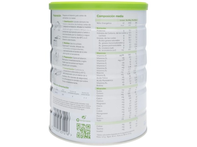 Capricare 2 Leche Cabra Continuacion 800Gr