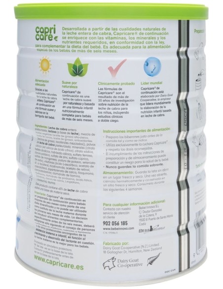 Capricare 2 Leche Cabra Continuacion 800Gr