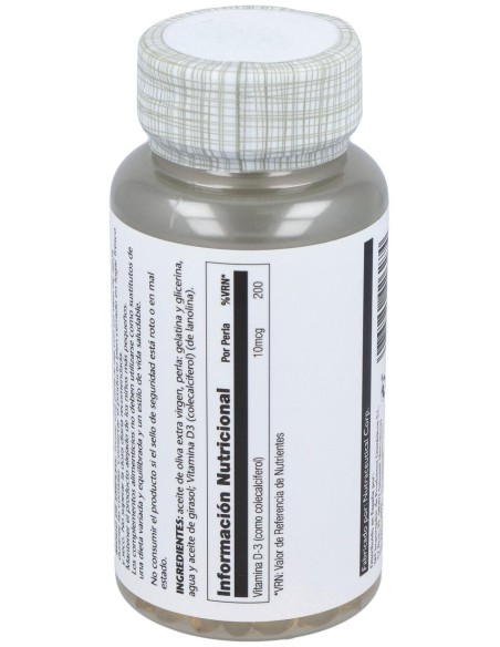 Solaray Vitamina D3 400Ui 120Caps