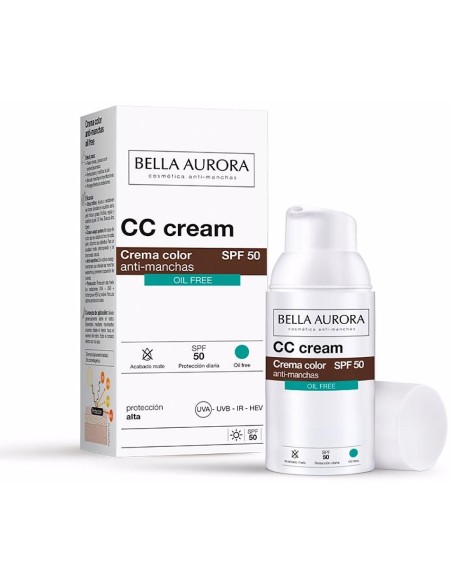 Bella Aurora Cc Cream Oil Free Antimanchas Spf50 30Ml