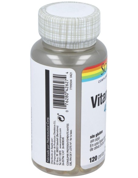 Solaray Vitamina D3 400Ui 120Caps