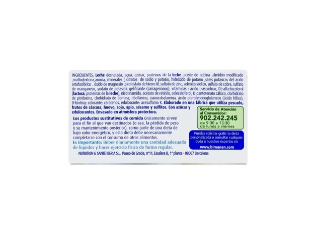 biManán Sustitutiva Copa Vainilla-Caramelo 210Gr.
