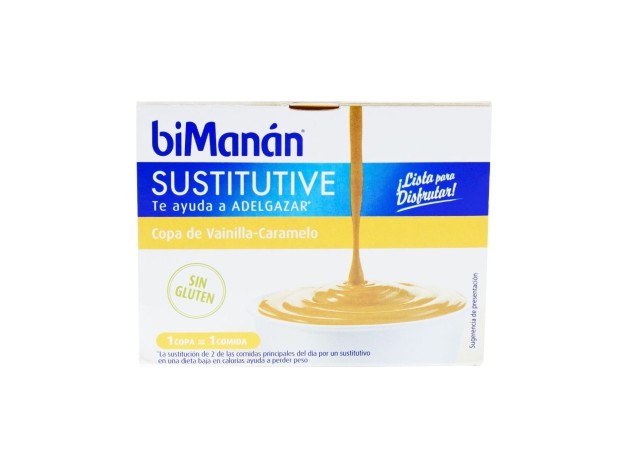 biManán Sustitutiva Copa Vainilla-Caramelo 210Gr.