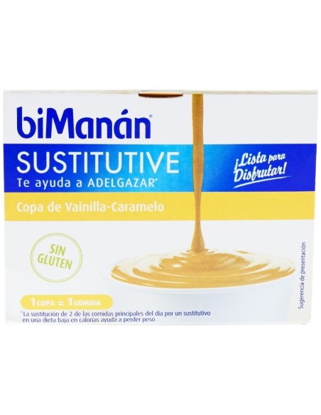 biManán Sustitutiva Copa Vainilla-Caramelo 210Gr.