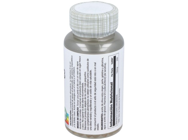 Solaray Vitamina D3 400Ui 120Caps