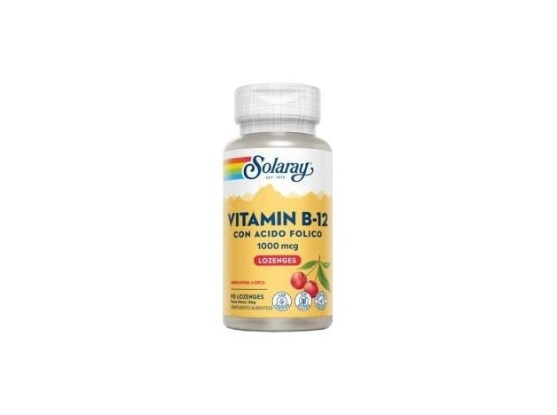 Solaray Vitamina B12 + Ácido Fólico 1000Mg...