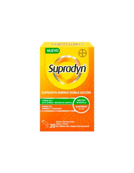 Supradyn Energy Doble Acción 20 Sobres Efervescentes