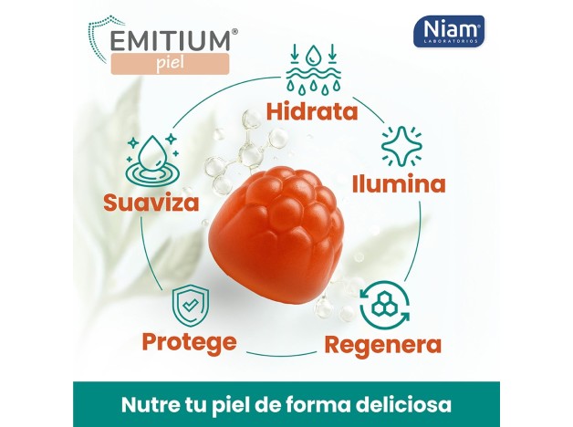 Niam Emitium Piel 60 Caramelos de Goma Naranja