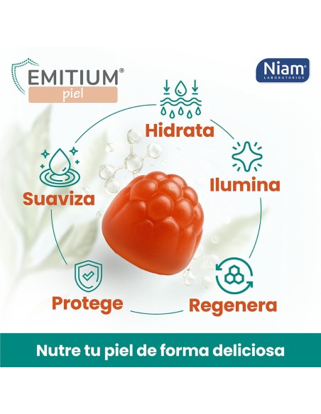 Niam Emitium Piel 60 Caramelos de Goma Naranja