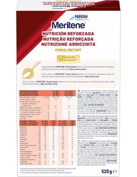 Meritene Cereal Multifrutas 13 Raciones 520 g