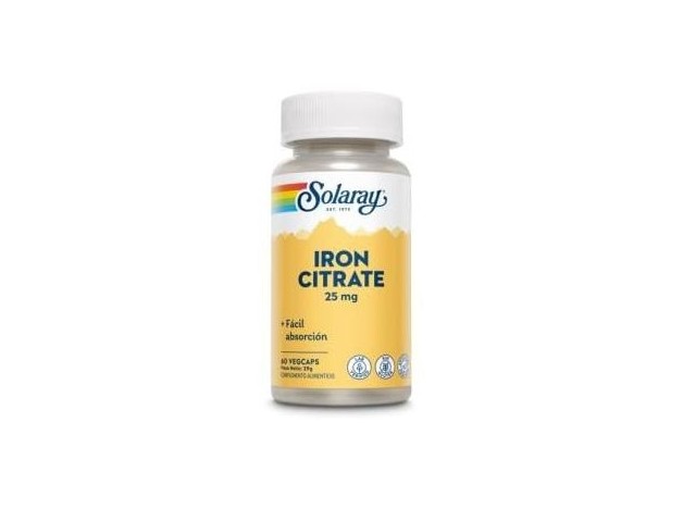 Solaray Citrato Hierro 25Mg 60Caps