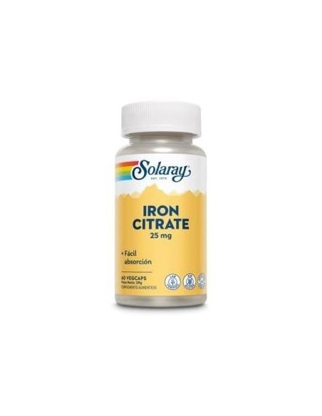 Solaray Citrato Hierro 25Mg 60Caps