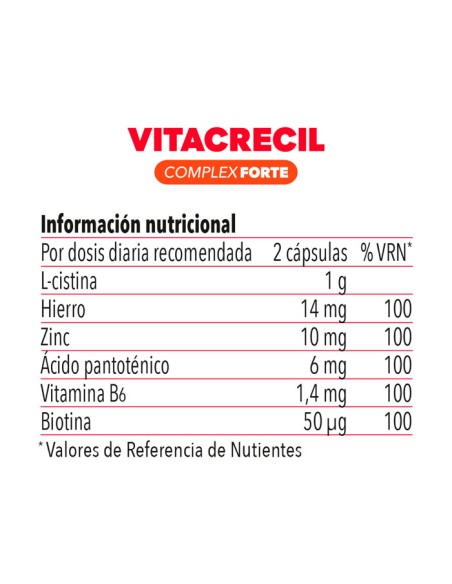 Vitacrecil Complex Forte 2x180 Cápsulas ¡Duplo!