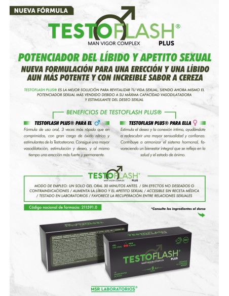 Testoflash Plus 8 Shots Sabor Cereza