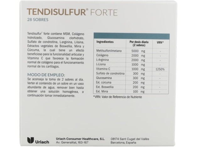 Tendisulfur Forte 2x28 Sobres ¡Duplo!