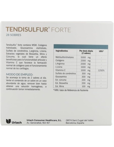 Tendisulfur Forte 2x28 Sobres ¡Duplo!