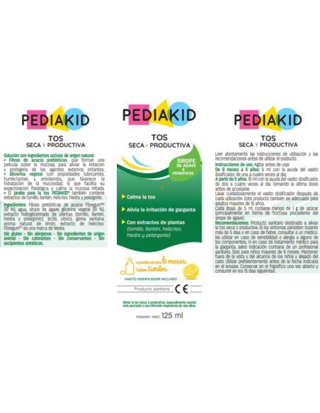 Pediakid Tos Seca y Productiva 125 ml