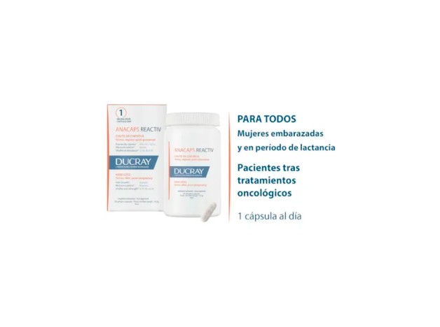 Ducray Anacaps Reactiv Cabello y Uñas 30 Cápsulas