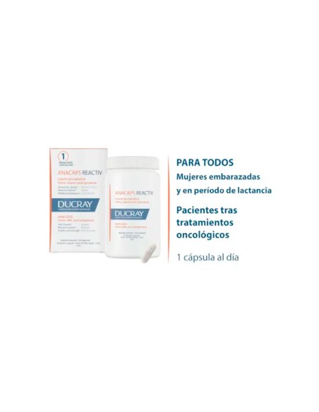 Ducray Anacaps Reactiv Cabello y Uñas 30 Cápsulas