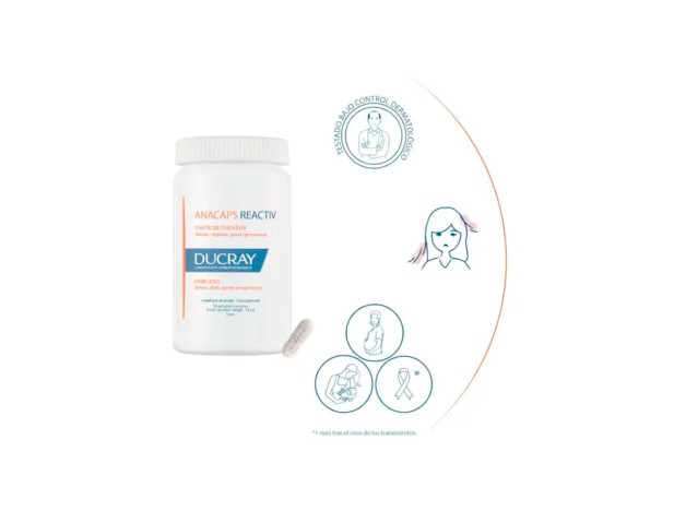 Ducray Anacaps Reactiv Cabello y Uñas 30 Cápsulas