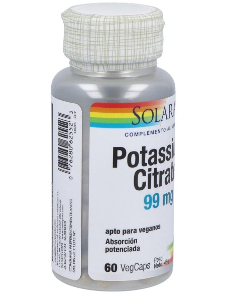 Solaray Citrato De Potasio 60Caps