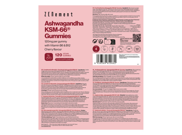 Zenement Ashwagandha Ecológica KSM-66 120 Gummies