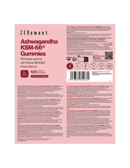 Zenement Ashwagandha Ecológica KSM-66 120 Gummies