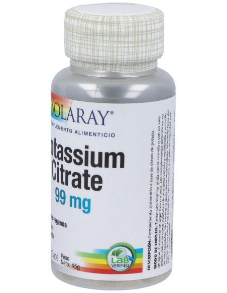 Solaray Citrato De Potasio 60Caps