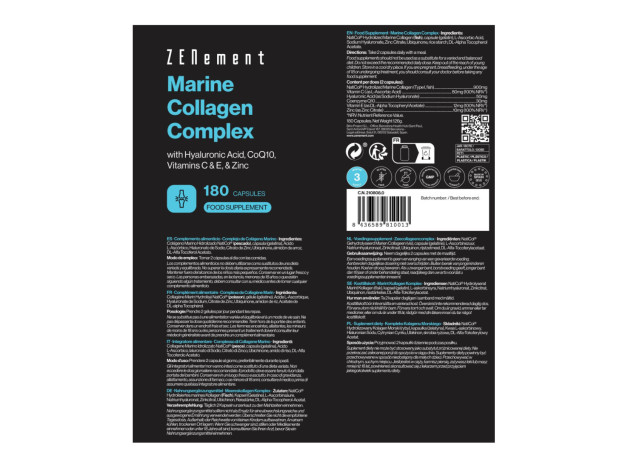 Zenement Complejo De Colágeno Marino 180 Cápsulas