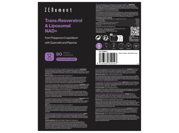 Zenement Trans-Resveratrol 90 Cápsulas