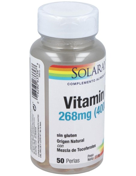 Vit. E (100% D-Alfa Tocoferoles) 50Perlas