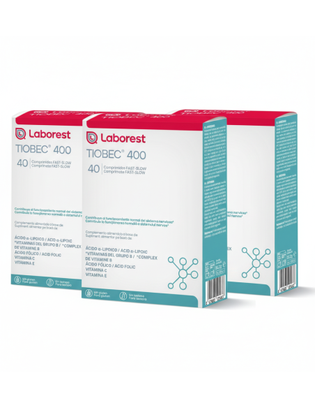 Tiobec 400 ¡Triplo! 3 x 40 Comprimidos Fast Slow