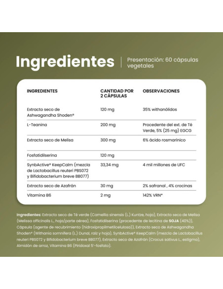 Naturadika Rilaxan Stress 2x60 Cápsulas ¡Duplo!