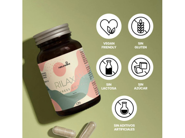 Naturadika Rilaxan Stress 2x60 Cápsulas ¡Duplo!