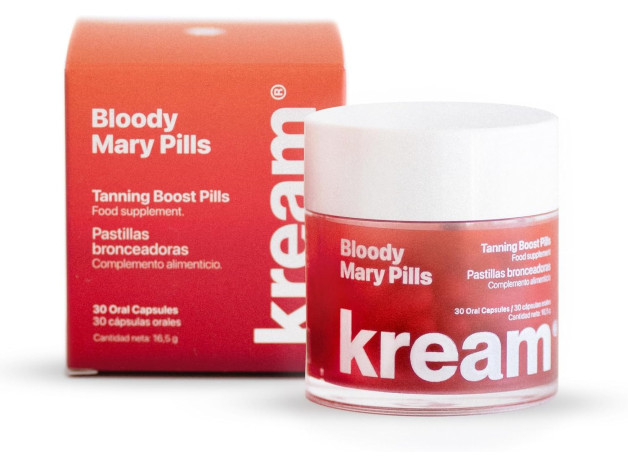 Kream Bloody Mary Pills Bronceadoras 30 Cápsulas