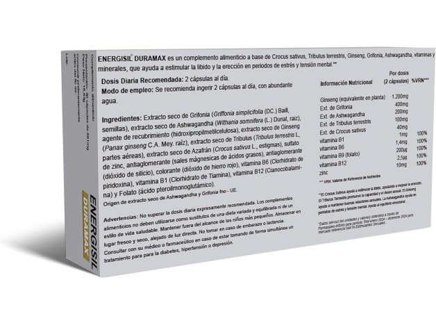 Energisil Duramax 30 Cápsulas