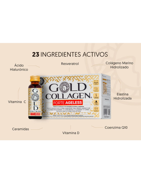 Gold Collagen Forte Ageless 10 Frascos 50 ml