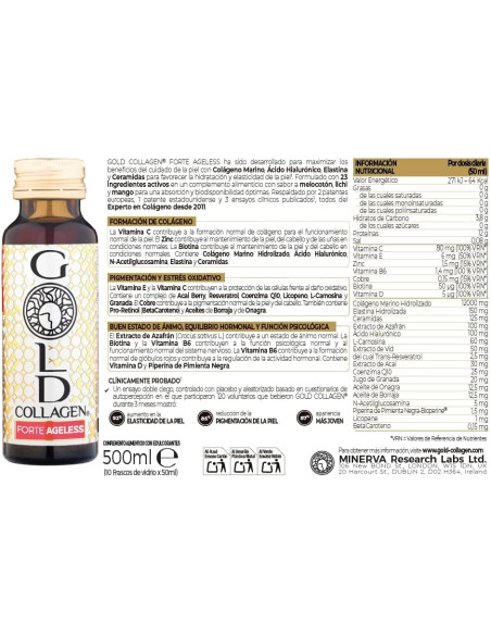 Gold Collagen Forte Ageless 10 Frascos 50 ml