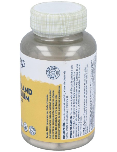 Solaray Calcium And Magnesium 90Cáps