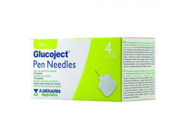 Glucoject Pen Needles 32 g 4 Mm 100 Agujas