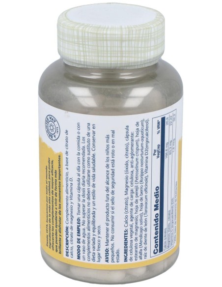 Solaray Calcium And Magnesium 90Cáps