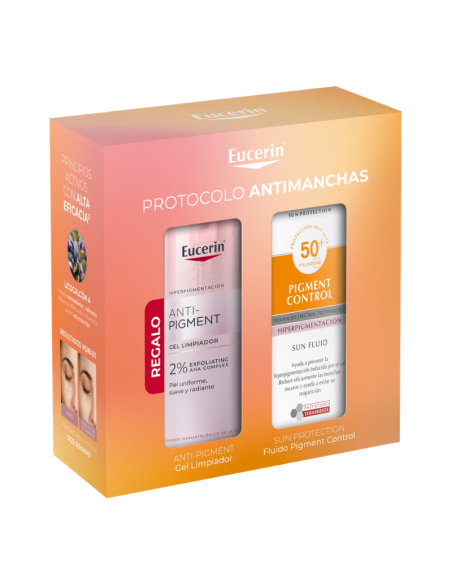 Eucerin Solar Cara Pack Antipigment + Gel Limpiador