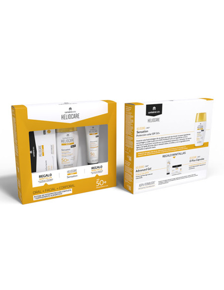 Heliocare 360° Cara Pack Sensation + Regalo Minitallas Advanced Gel y D Plus Caps
