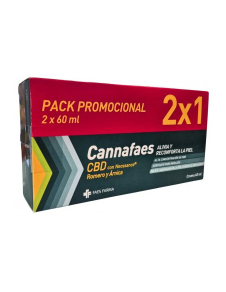 Cannafaes Crema 2 Tubos 60 ml Promocion Duplo