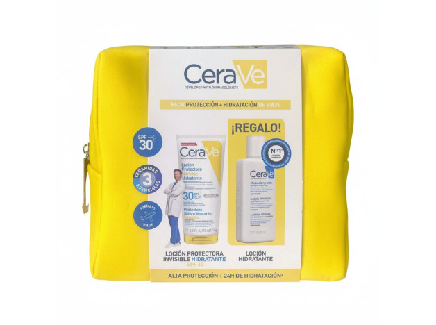 CeraVe Solar Cuerpo Loción Invisible Hidratante Spf30+ 75 ml + Regalo Loción Hidratante Cuerpo 88 ml Travel Kit