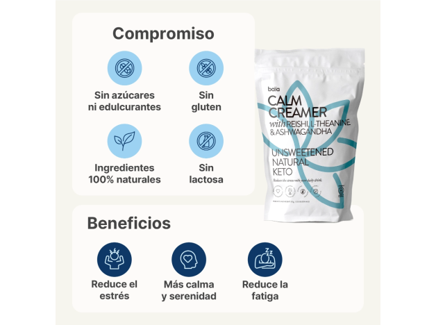 Baia Calm Creamer 300 gramos 30 Dosis