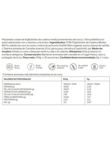 Baia Focus Creamer 150 g 30 Porciones