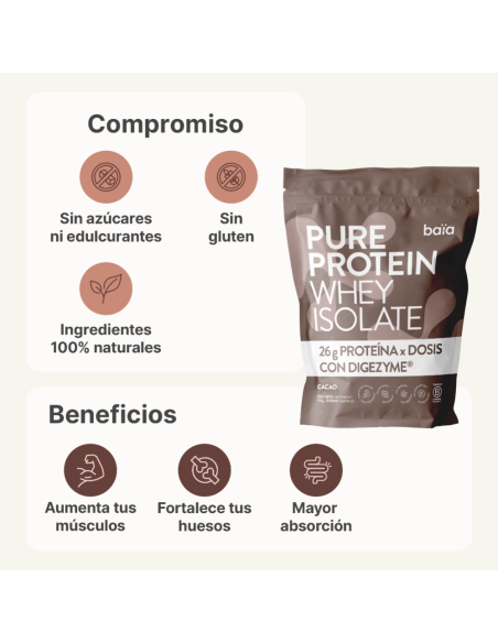 Baia Pure Protein Whey Isolate Cacao 750 g 25 Dosis