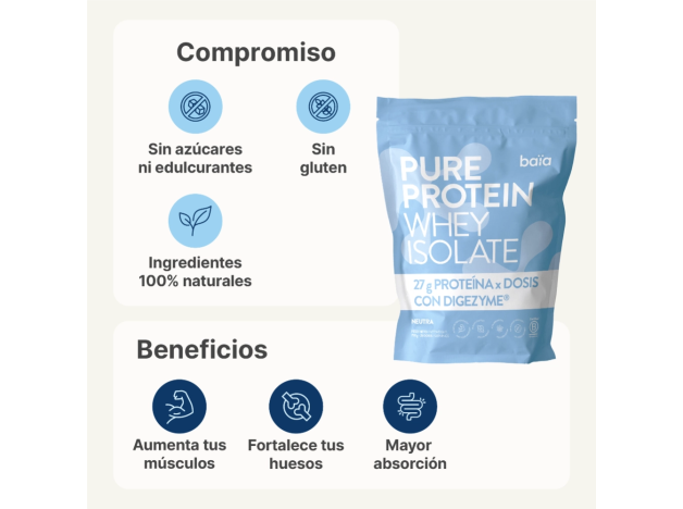 Baia Pure Protein Whey Isolate Neutro 750 g 25...