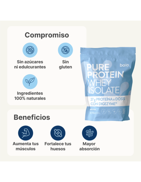 Baia Pure Protein Whey Isolate Neutro 750 g 25 Dosis